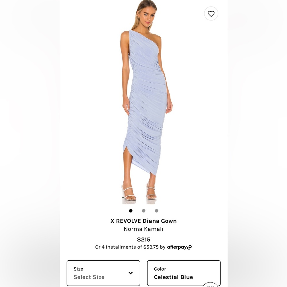 Norma Kamali dress Celestial blue XS NWT